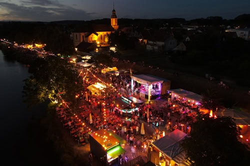 Foto: Kornlupferfest Offenau Luftbild Nacht